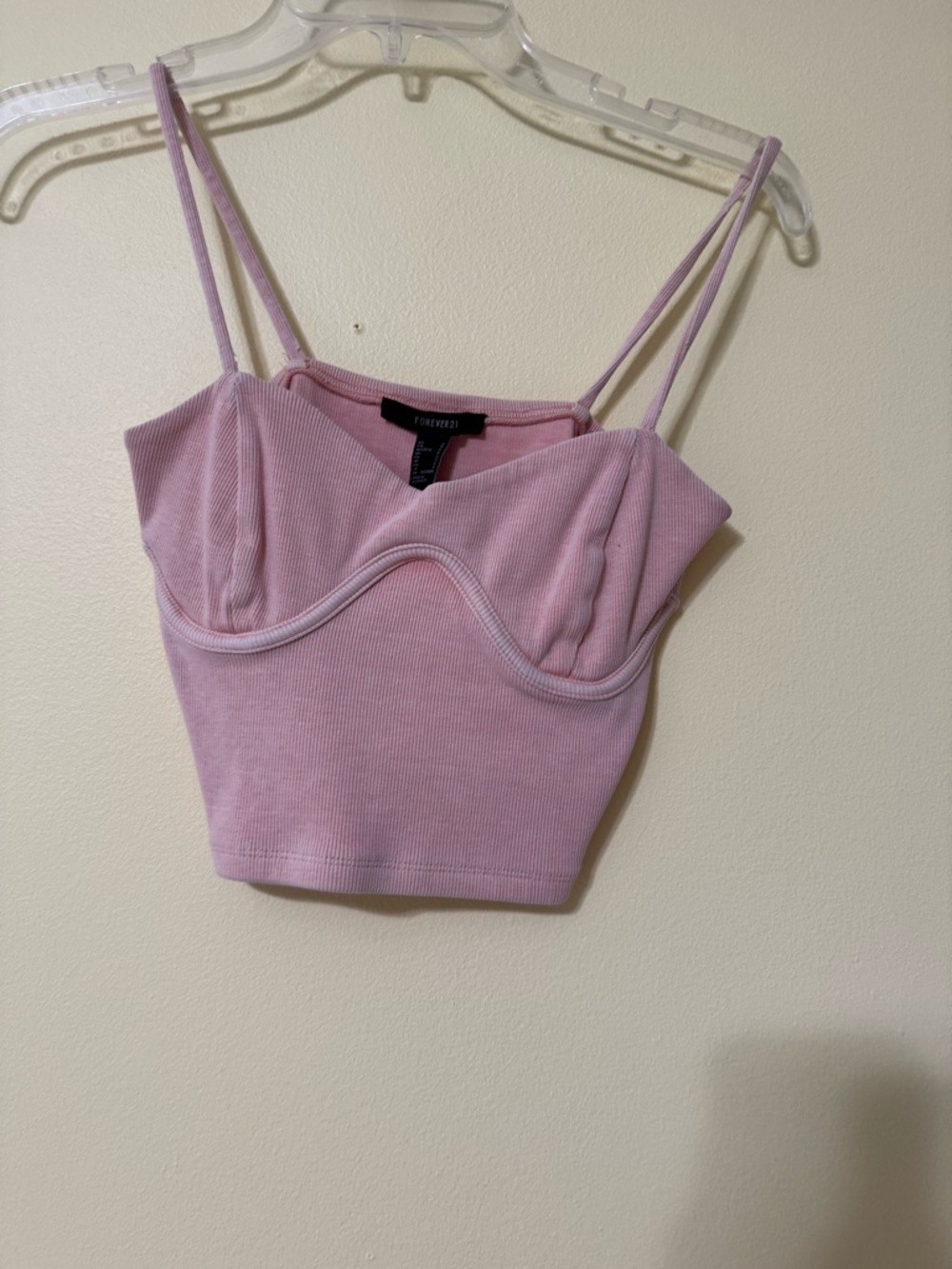 Light Pink Ribbed Tank Top
